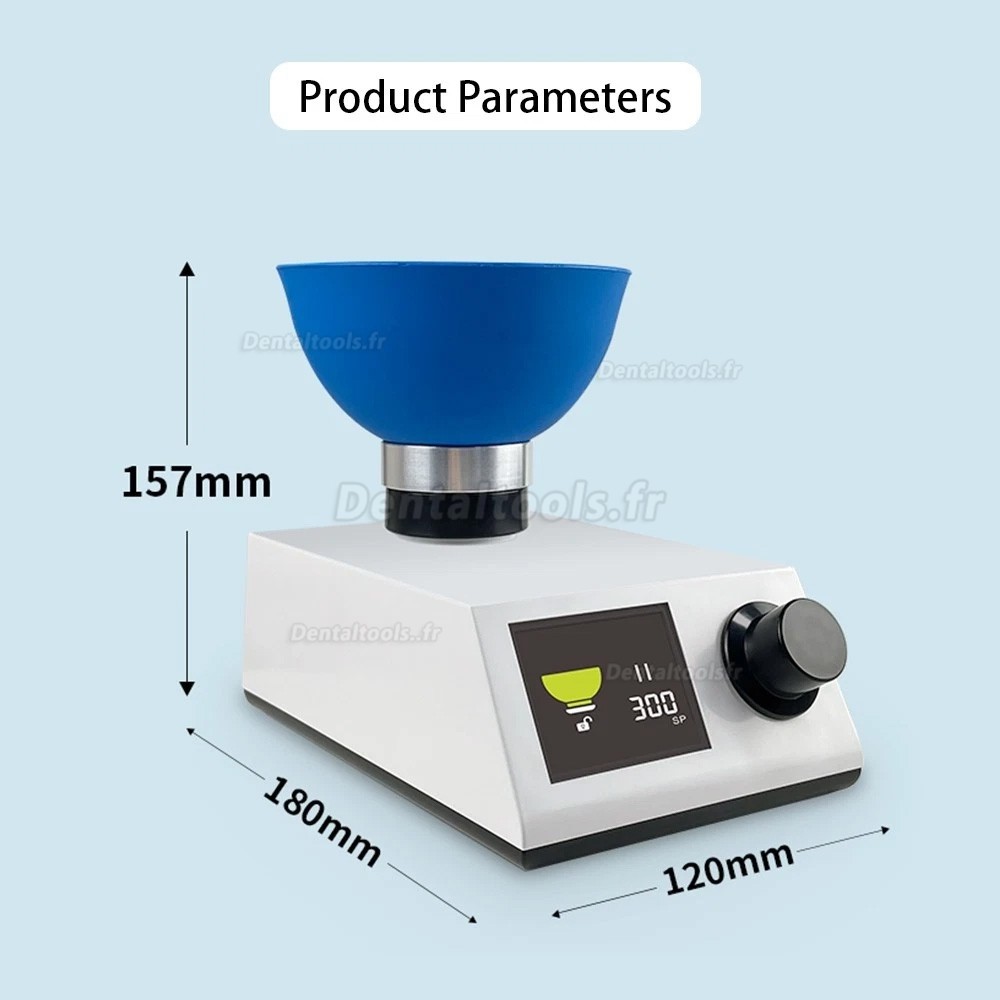 M&eacute;langeur automatique d'alginate dentaire &agrave; vitesse r&eacute;glable 5 &agrave; 300 tr min